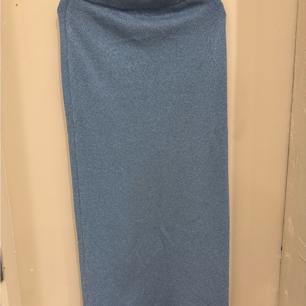 House of Harlow blue shimmery 2 piece cocktail set.